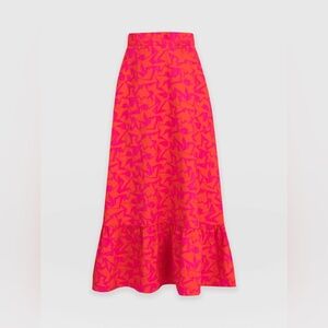 Saint + Sofia Riley Vibrant Maxi Skirt Festival Jacquard Statement Size 14 NWT